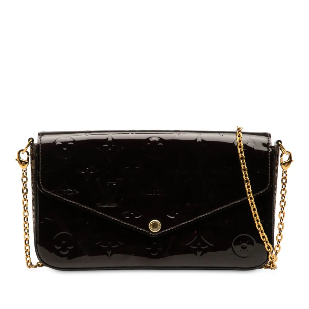 Louis Vuitton Monogram Vernis Pochette Felicie Purple Leather Very good - Front View