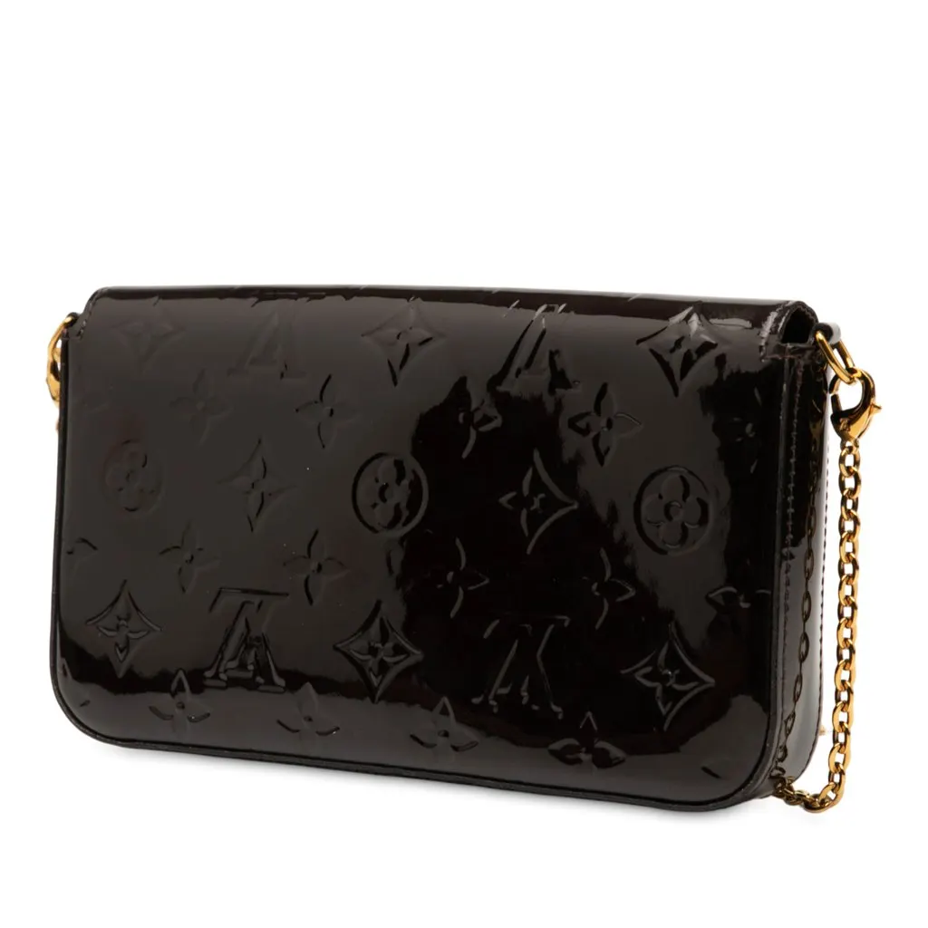Louis Vuitton Monogram Vernis Pochette Felicie Purple Leather Very good - Back View