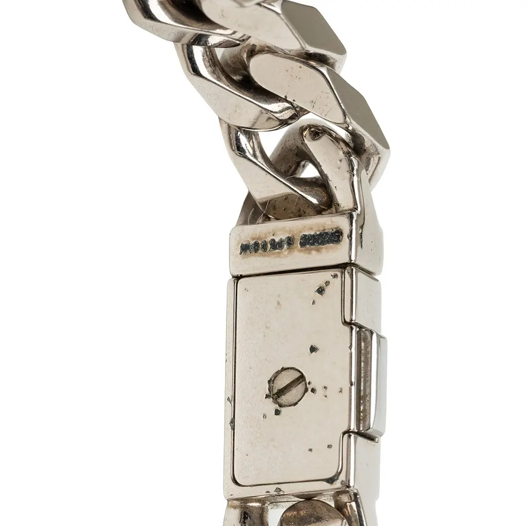 Louis Vuitton Brass Monogram Chain Link Bracelet Silver Brass Very good - Box View