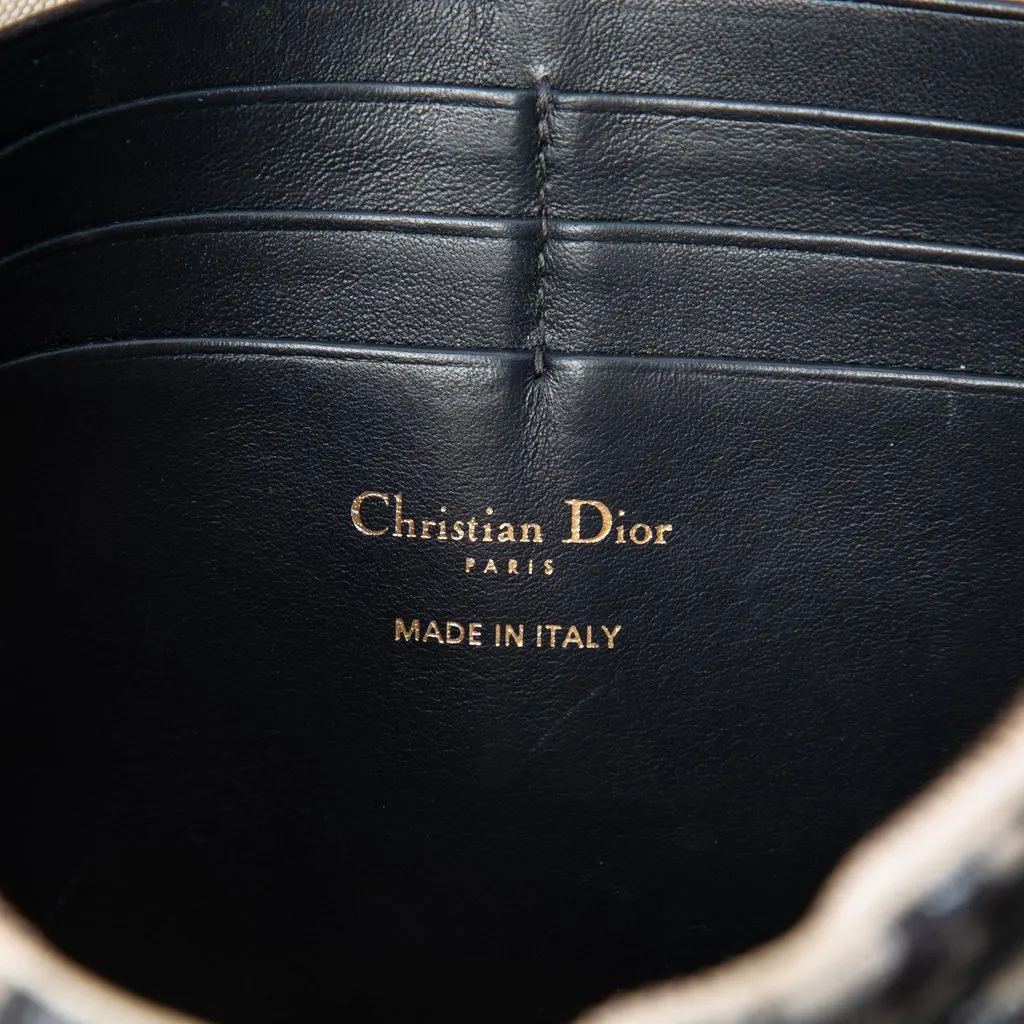 Dior Oblique Canvas Saddle Pouch Wallet on Chain Blue Very good - Box View