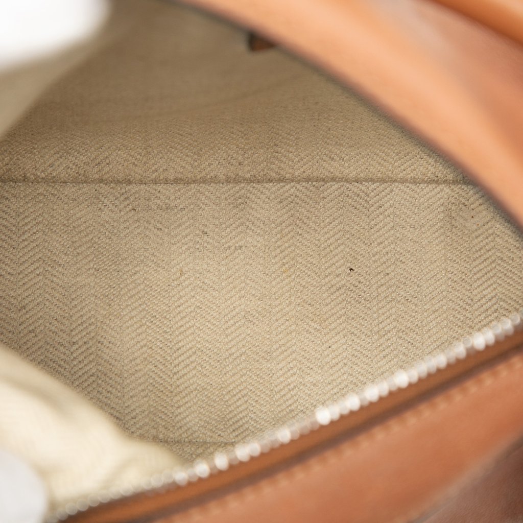 LOEWE Mini Calfskin Puzzle Satchel Brown Mini Leather