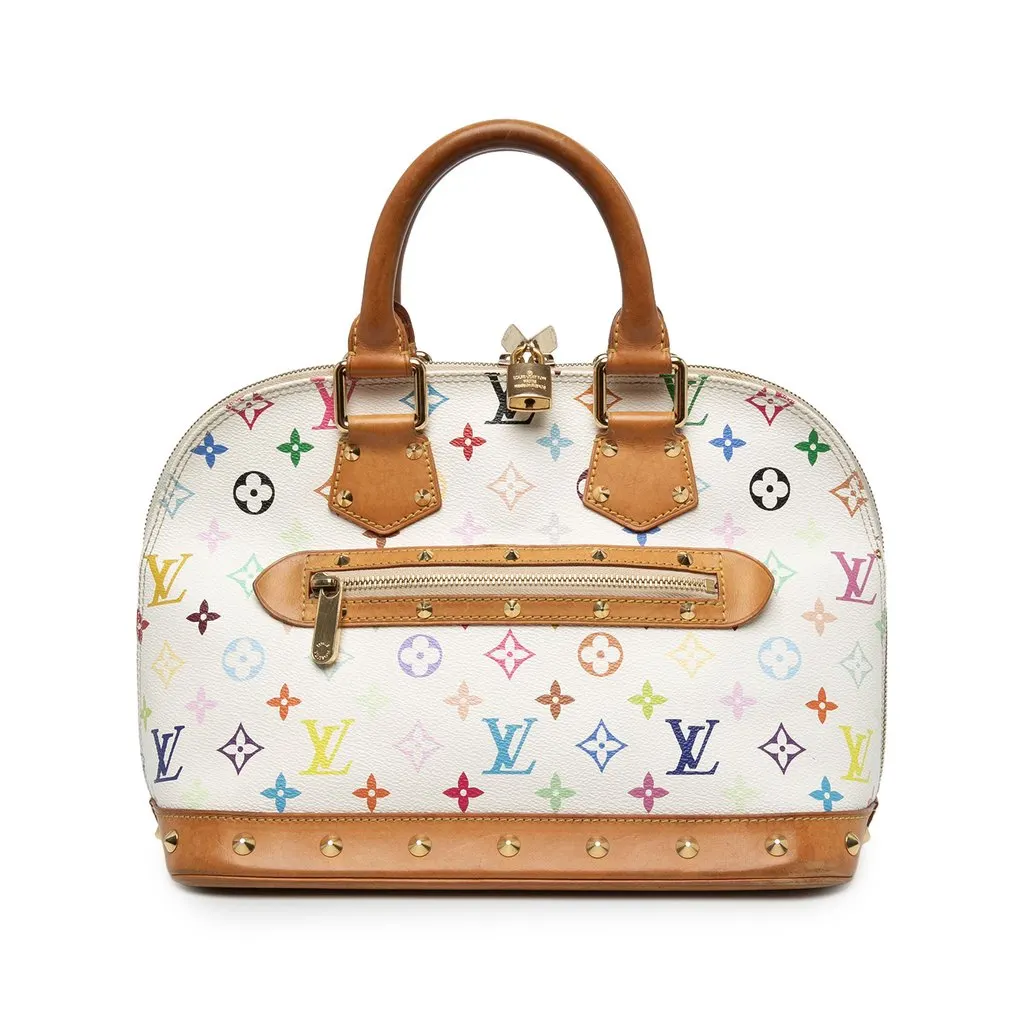 Louis Vuitton Monogram Multicolore Alma PM White Canvas Good - Front View