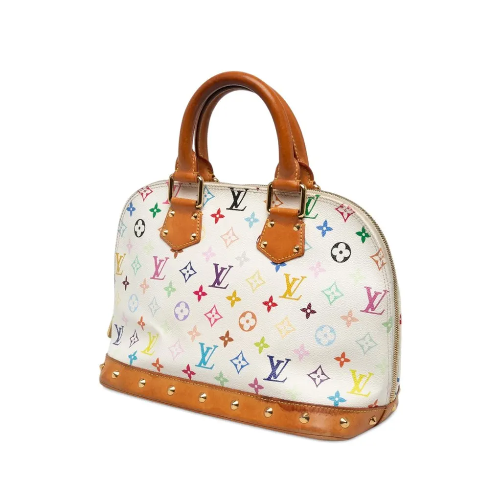 Louis Vuitton Monogram Multicolore Alma PM White Canvas Good - Back View