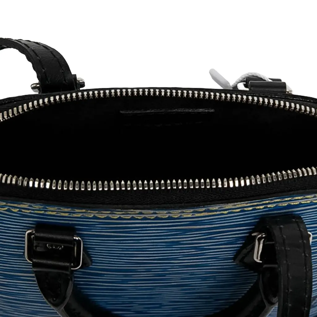 Louis Vuitton Epi Denim Nano Alma Blue Leather Very good - Box View