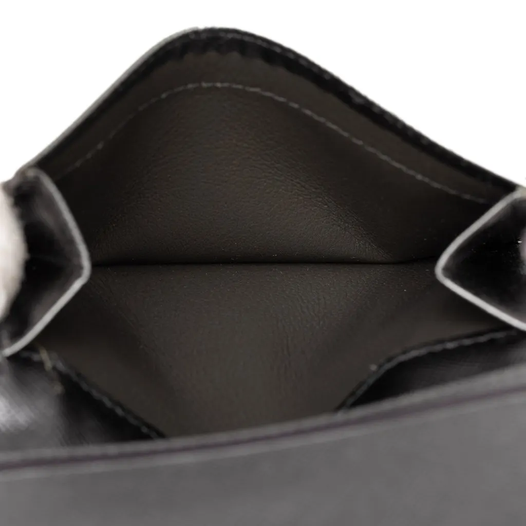 Prada Saffiano Bifold Card Holder Black Leather Good - Box View