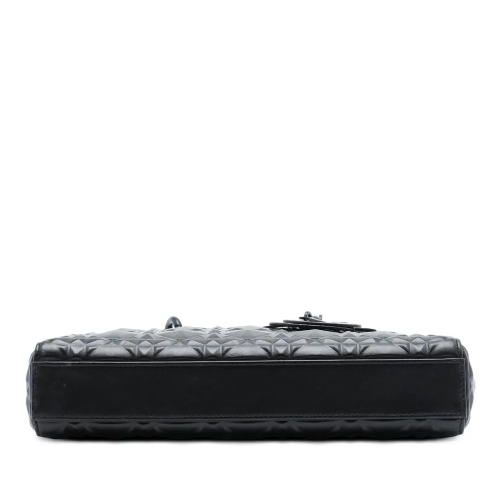 Dior Medium Calfskin Cannage Diamond Lady D Joy Black Leather Very good - Inside View