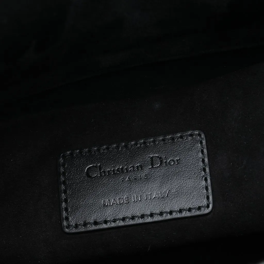 Dior Medium Calfskin Cannage Diamond Lady D Joy Black Leather Very good - Box View