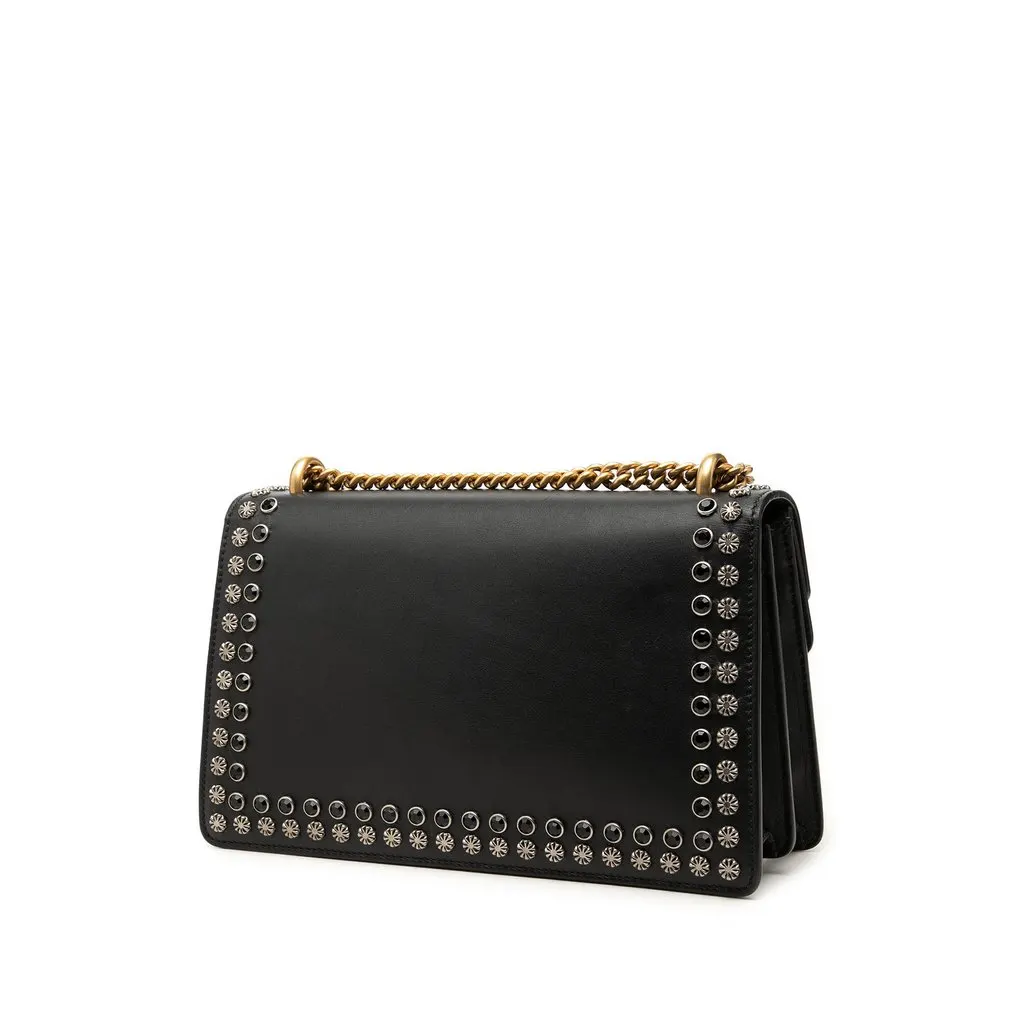 Gucci Medium Studded Calfskin Dionysus Shoulder Bag Black Leather Very good - Back View