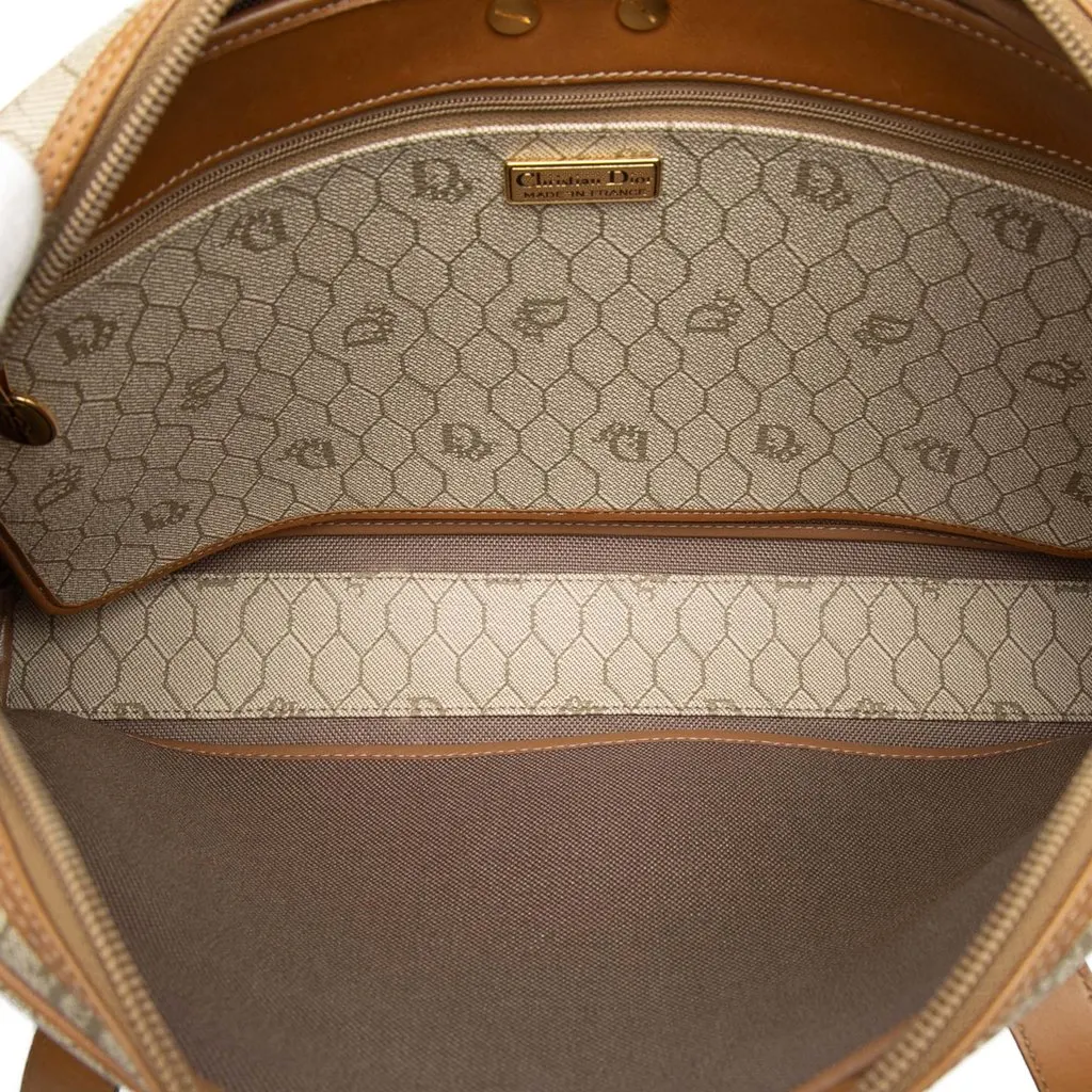 Dior Honeycomb Coated Canvas Shoulder Bag Beige Very good - Model View