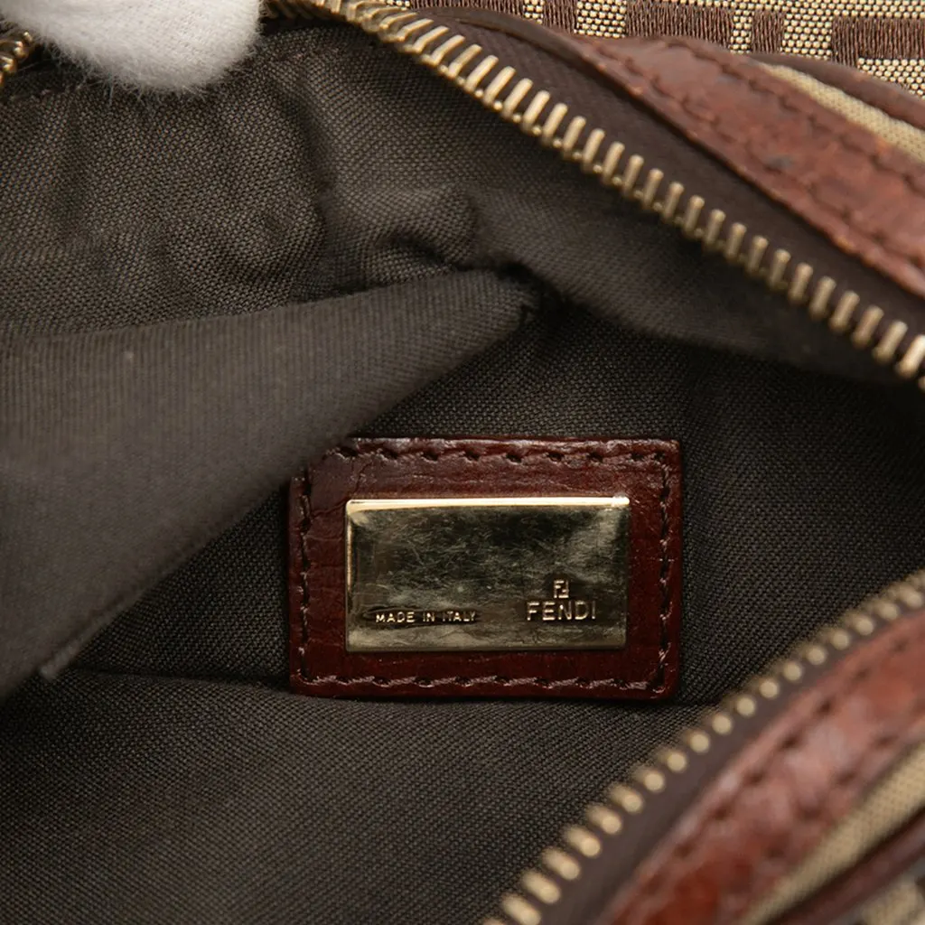 Fendi Zucchino Canvas Crossbody Beige Very good - Box View