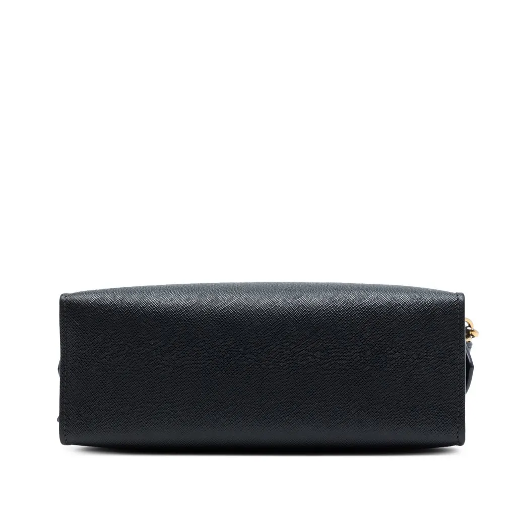 Prada Bicolor Saffiano and City Calf Esplanade Crossbody Black Leather Very good - Inside View