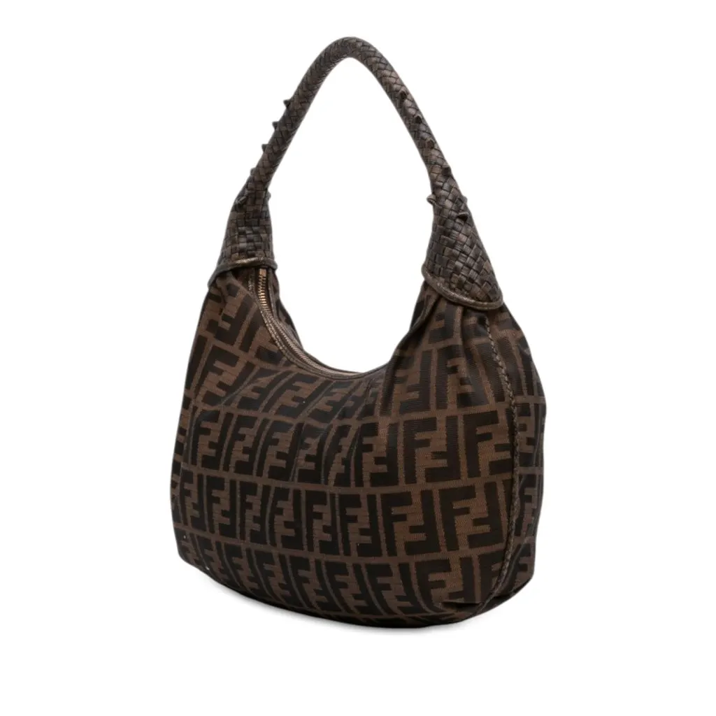 Fendi Zucca Canvas Spy Hobo Brown Very good - Back View