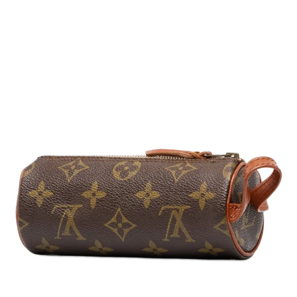 Louis Vuitton Monogram Etui Golf Ball Case Brown Canvas Good - Back View