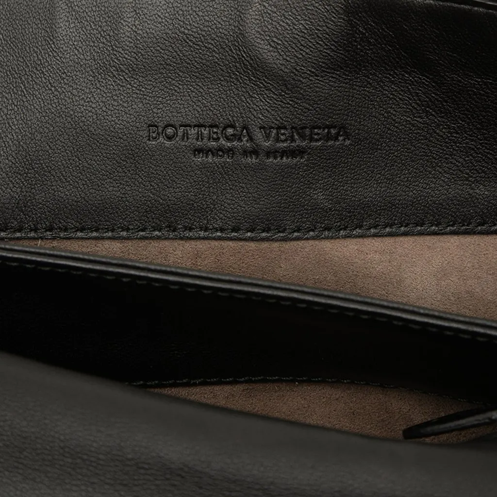 Bottega Veneta Small Multicolor Embroidered Nappa Intrecciato Olimpia Shoulder Bag Black Leather Very good - Box View