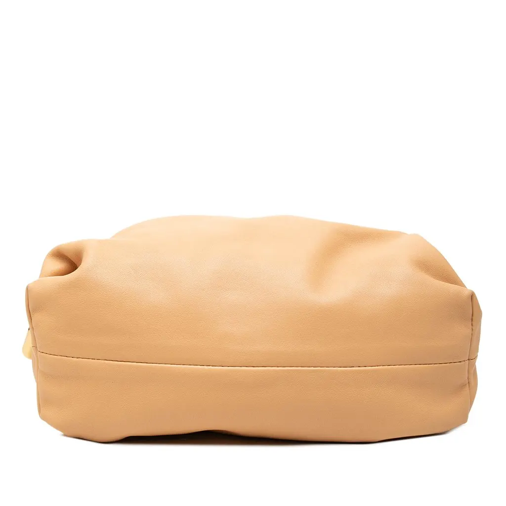 Bottega Veneta Lambskin Chain Pouch Beige Leather Good - Inside View