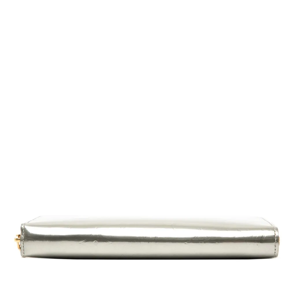 Louis Vuitton Monogram Vernis Zippy Long Wallet Silver Leather Very good - Inside View