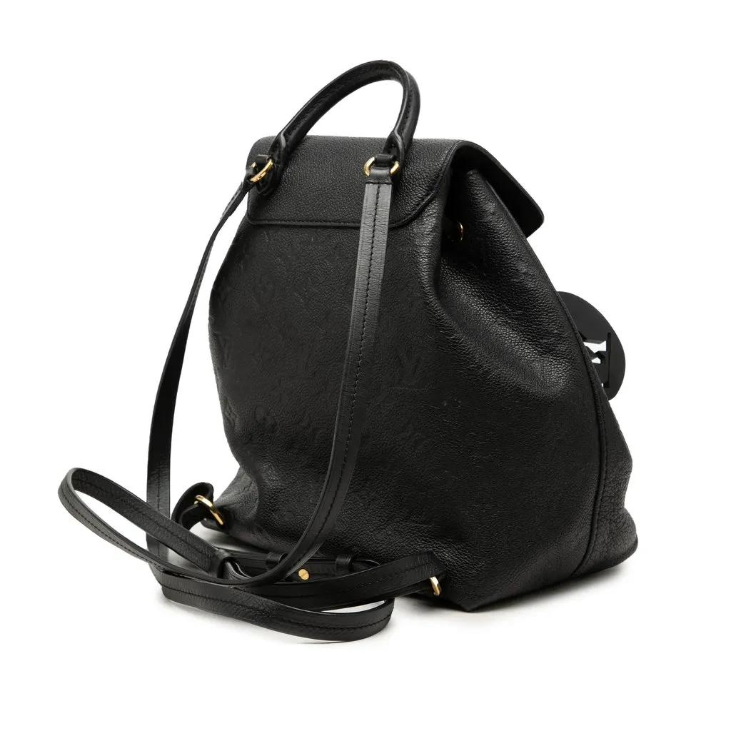 Louis Vuitton Monogram Empreinte Montsouris PM Backpack Black Leather Very good - Back View