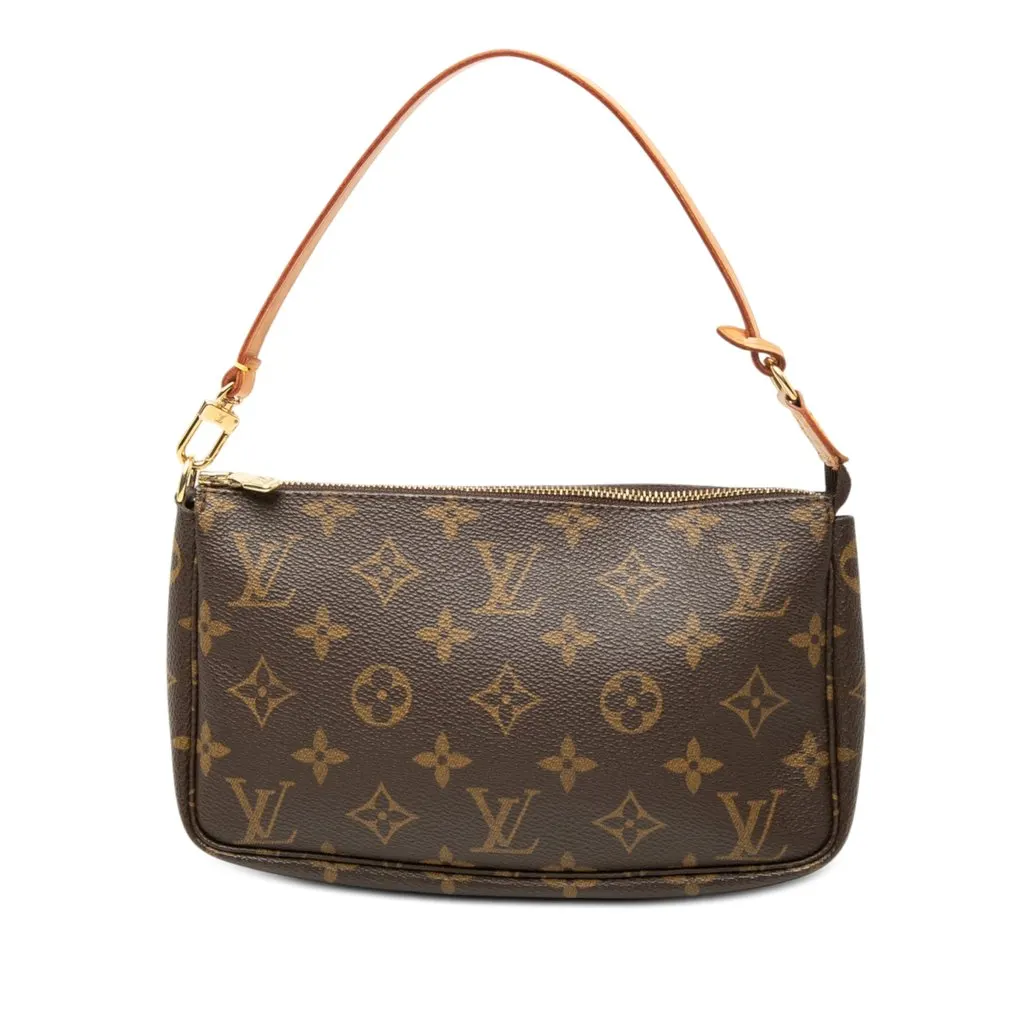 Louis Vuitton Monogram Pochette Accessoires Brown Very good - Front View