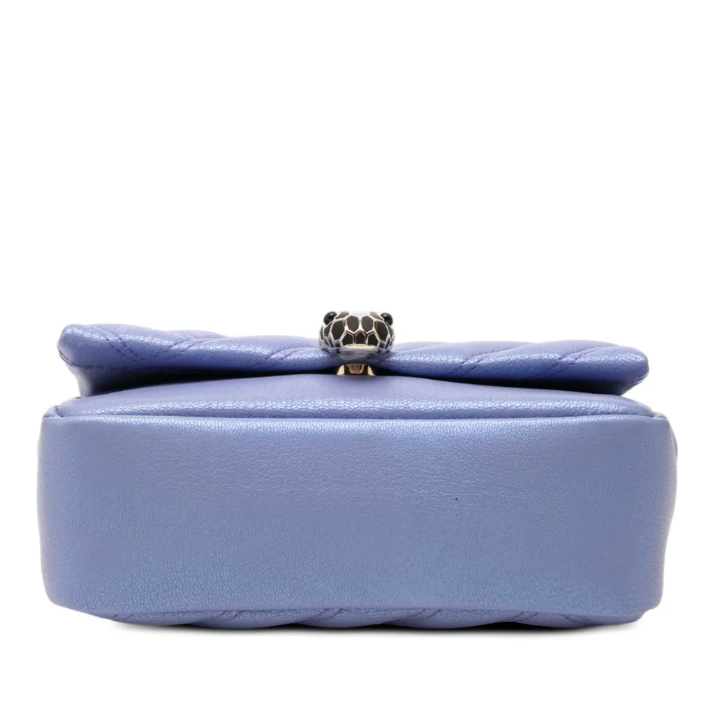 Bvlgari Leather Serpenti Cabochon Chain Crossbody Purple Leather Very good - Inside View