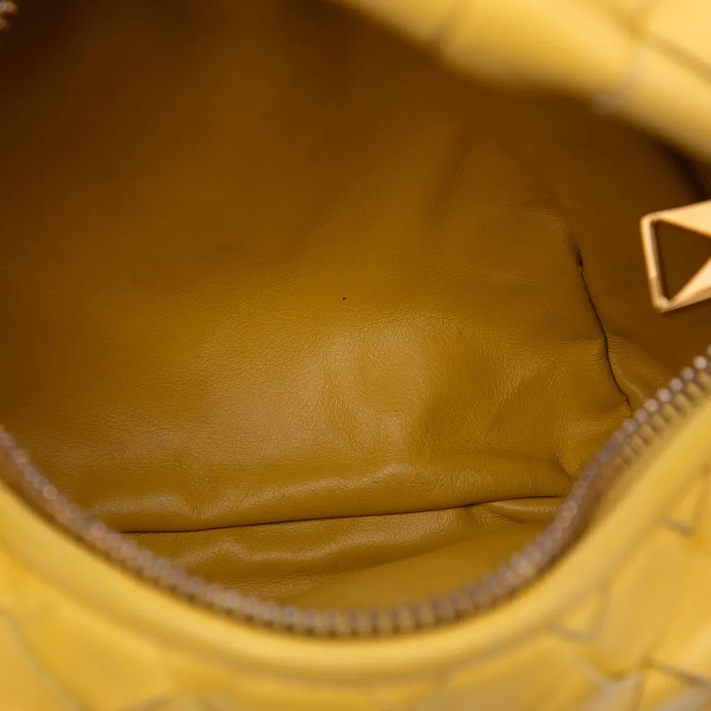 Bottega Veneta Mini Nappa Intrecciato Jodie Yellow Leather Very good - Model View