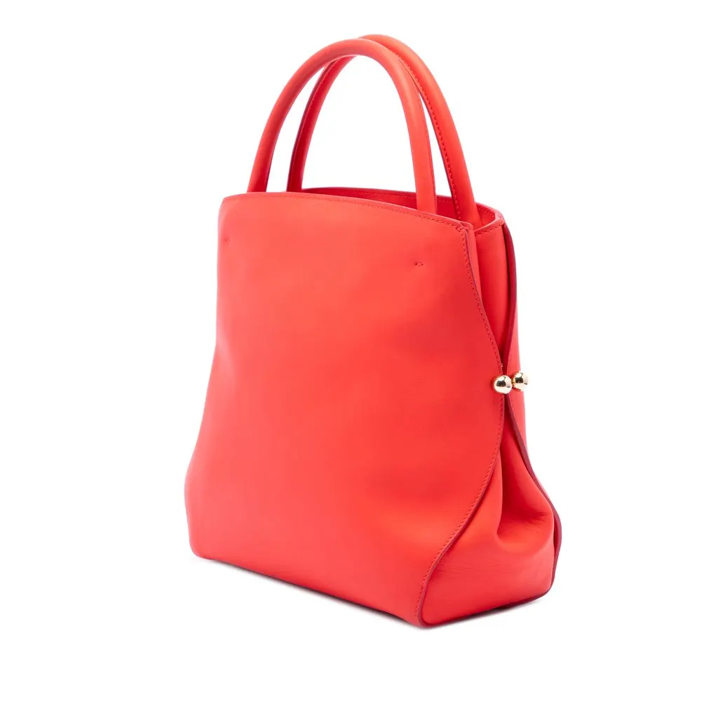 Dior Small Smooth Calfskin Diorbar Tote Red Leather Very good - Back View