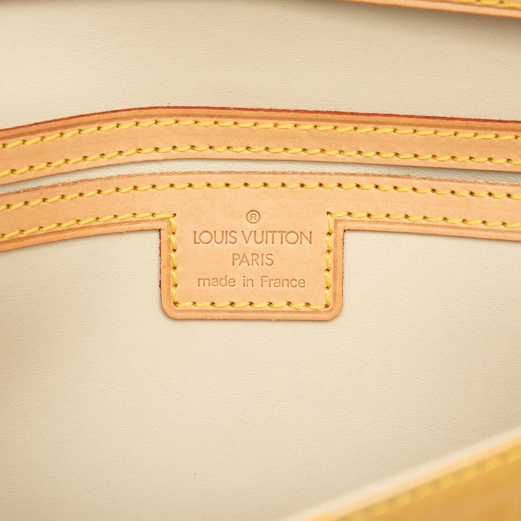 Louis Vuitton Monogram Vernis Fleurs Pochette Yellow Leather Very good - Box View
