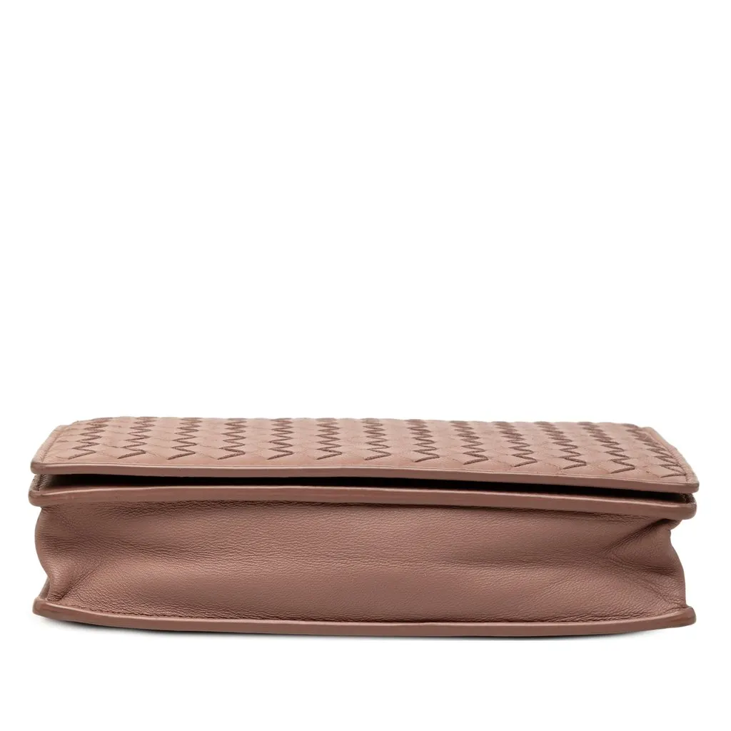 Bottega Veneta Nappa Intrecciato Wallet on Chain Pink Leather Very good - Inside View