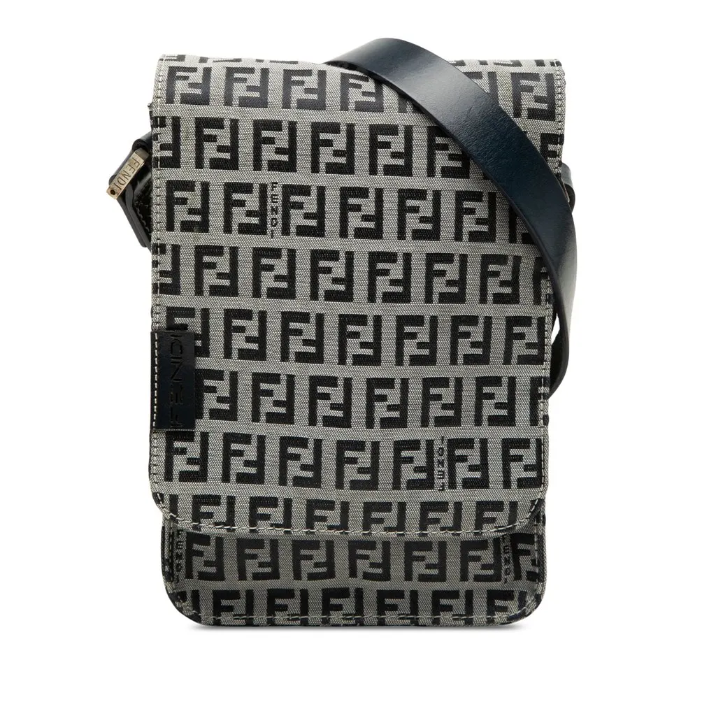 Fendi Zucchino Canvas Crossbody MultiColor Canvas Very good - Front View