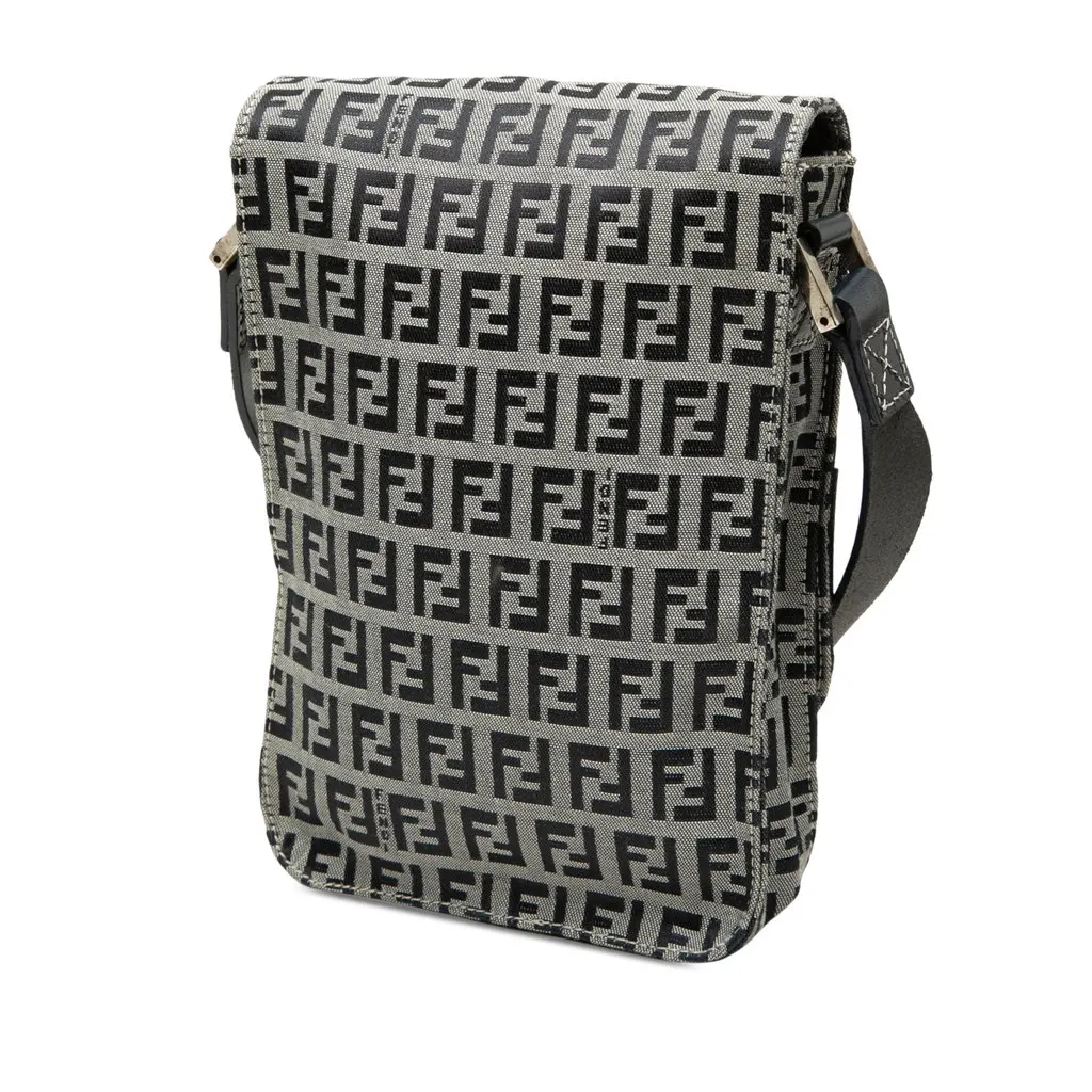 Fendi Zucchino Canvas Crossbody MultiColor Canvas Very good - Back View