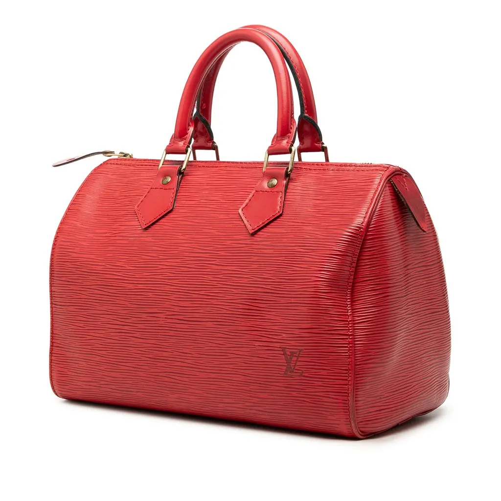 Louis Vuitton Epi Speedy 25 Red Leather Good - Back View