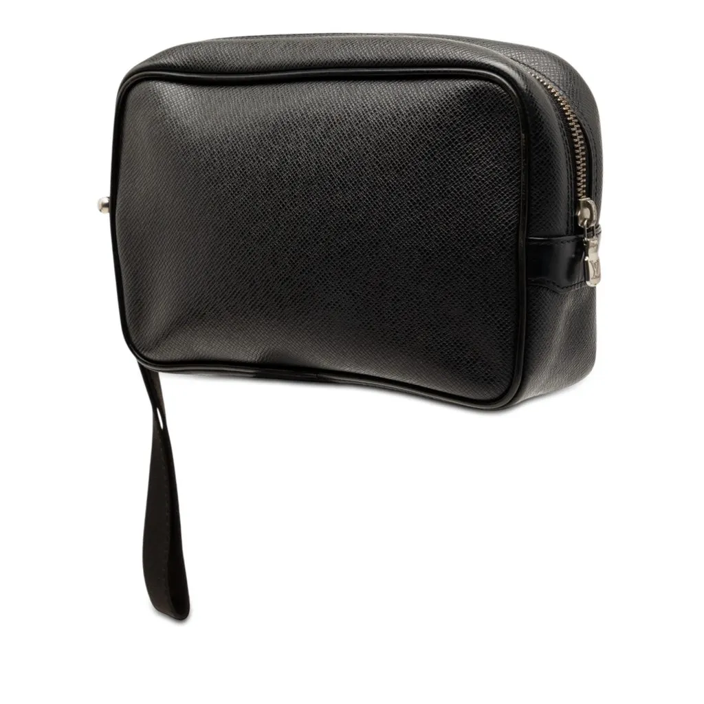 Louis Vuitton Taiga Pochette Kaluga Black Leather Very good - Back View
