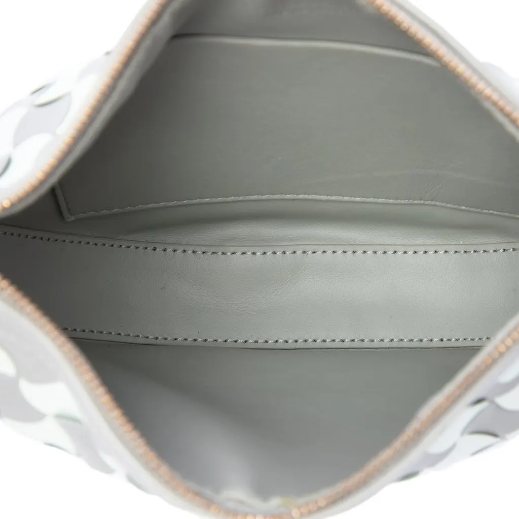 Bottega Veneta Mini Leather Intrecciato Sunrise Hobo Grey Leather Very good - Model View