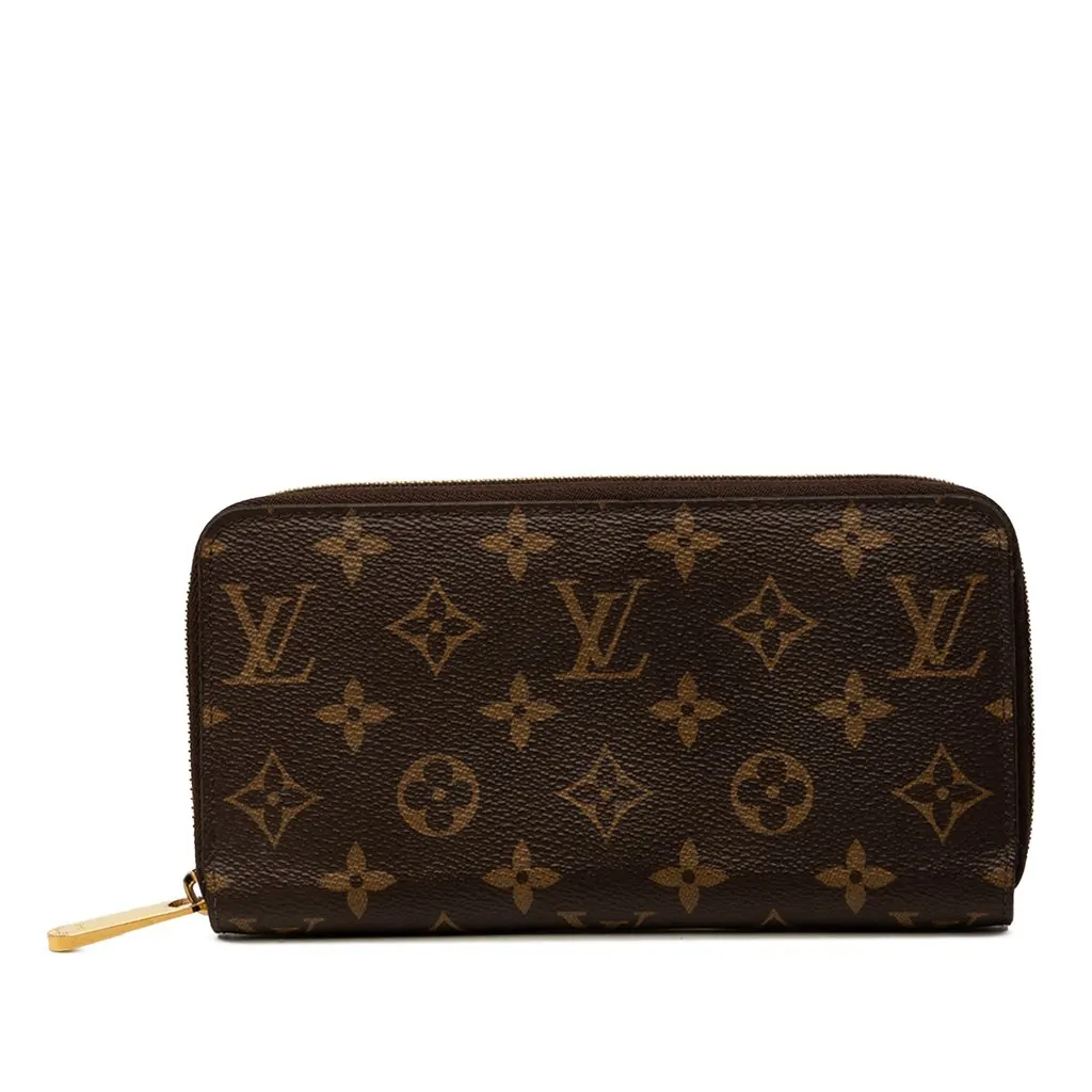 Louis Vuitton Monogram Zippy Long Wallet Brown Canvas Very good - Front View
