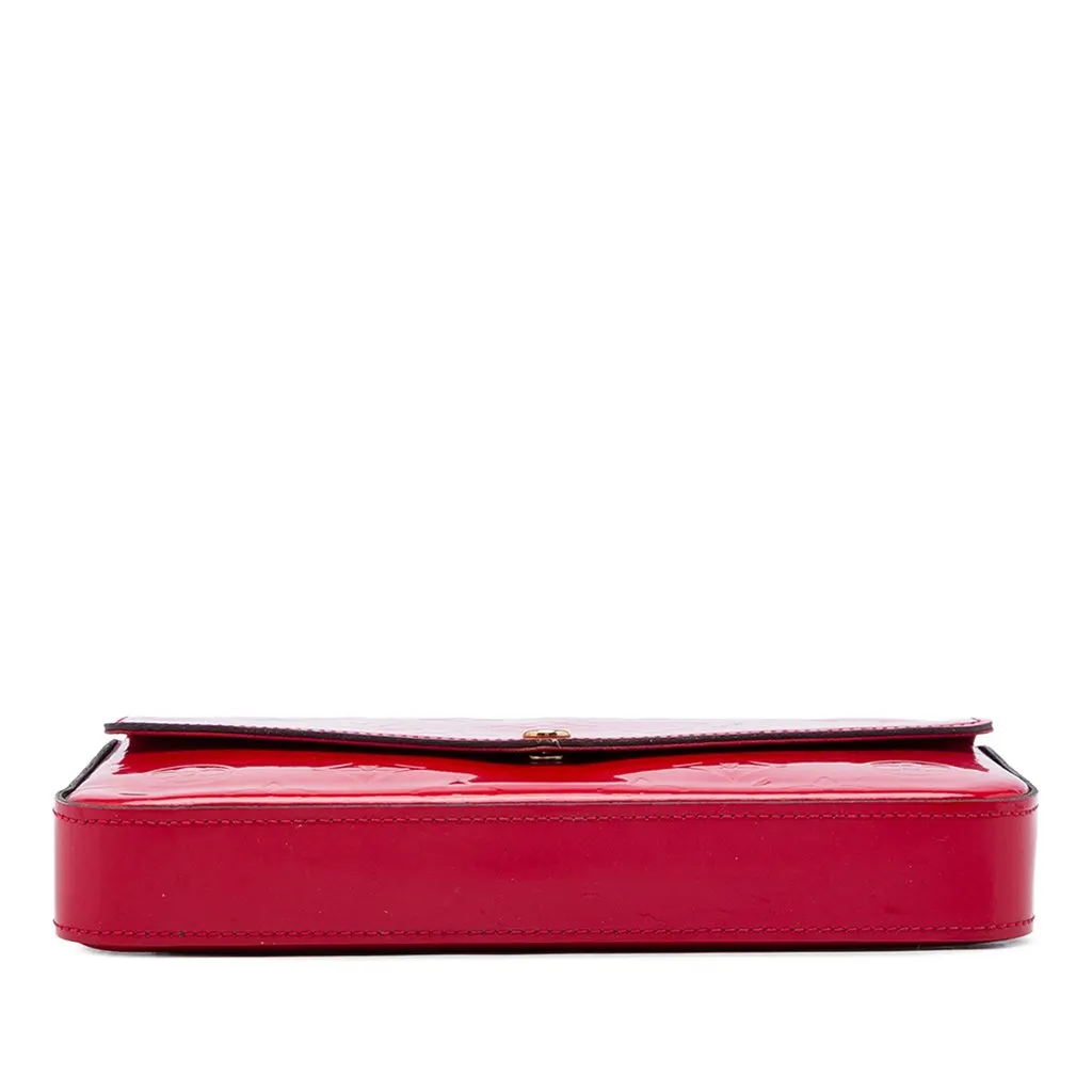 Louis Vuitton Monogram Vernis Pochette Felicie Red Leather Very good - Inside View