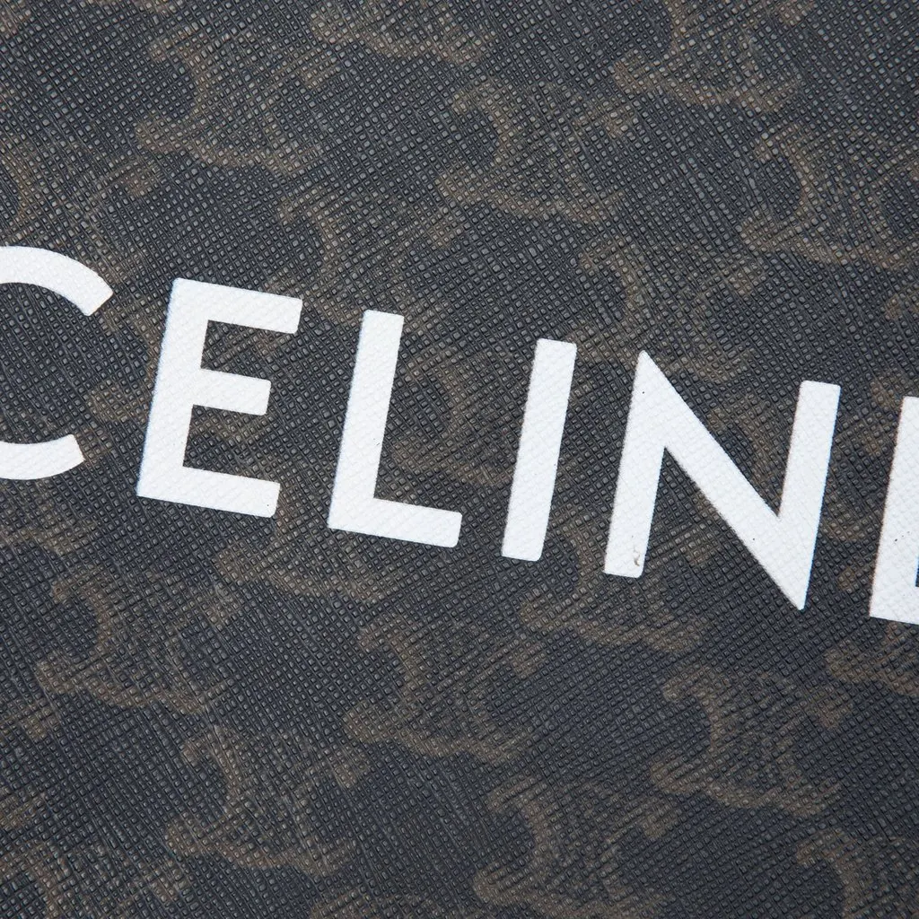 Celine Small Triomphe Coated Canvas Clutch Brown Very good - Box View