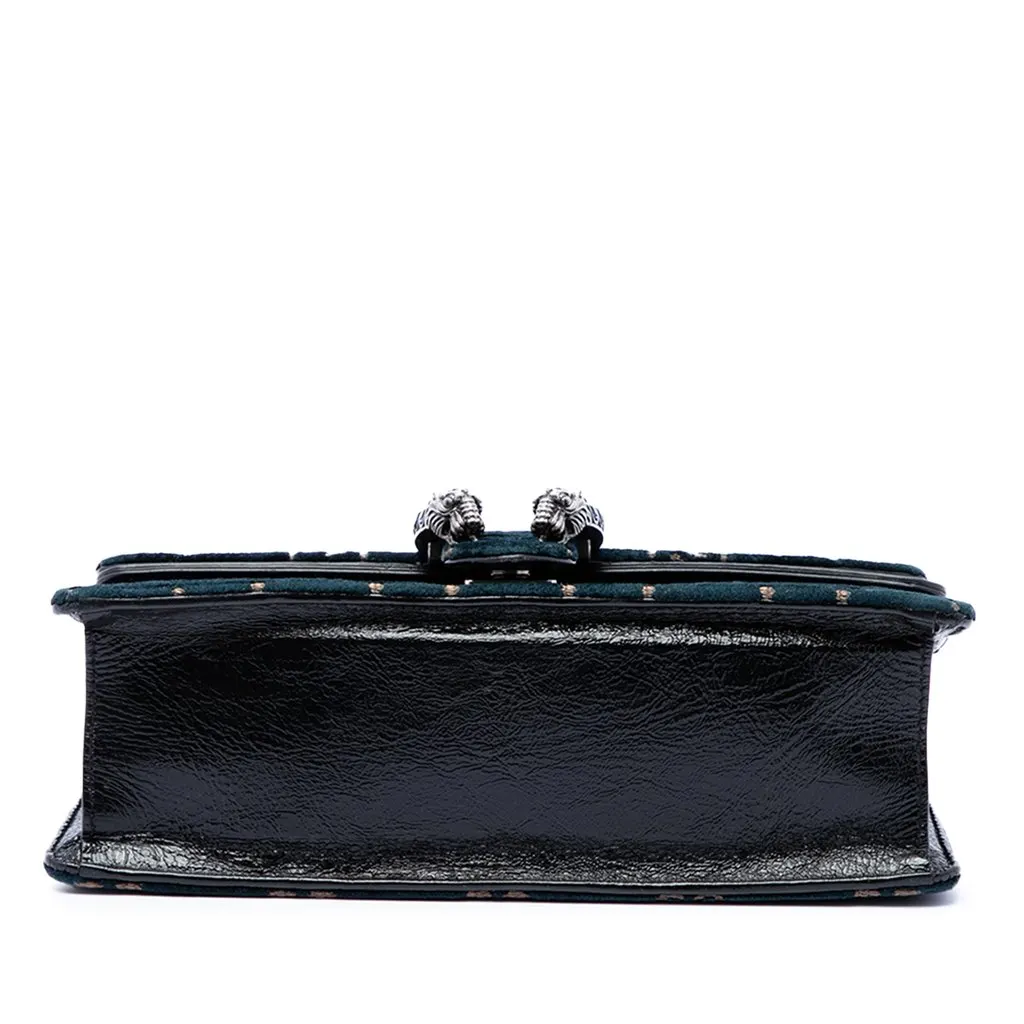 Gucci Medium GG Velvet Dionysus Crossbody Blue Velvet Very good - Inside View