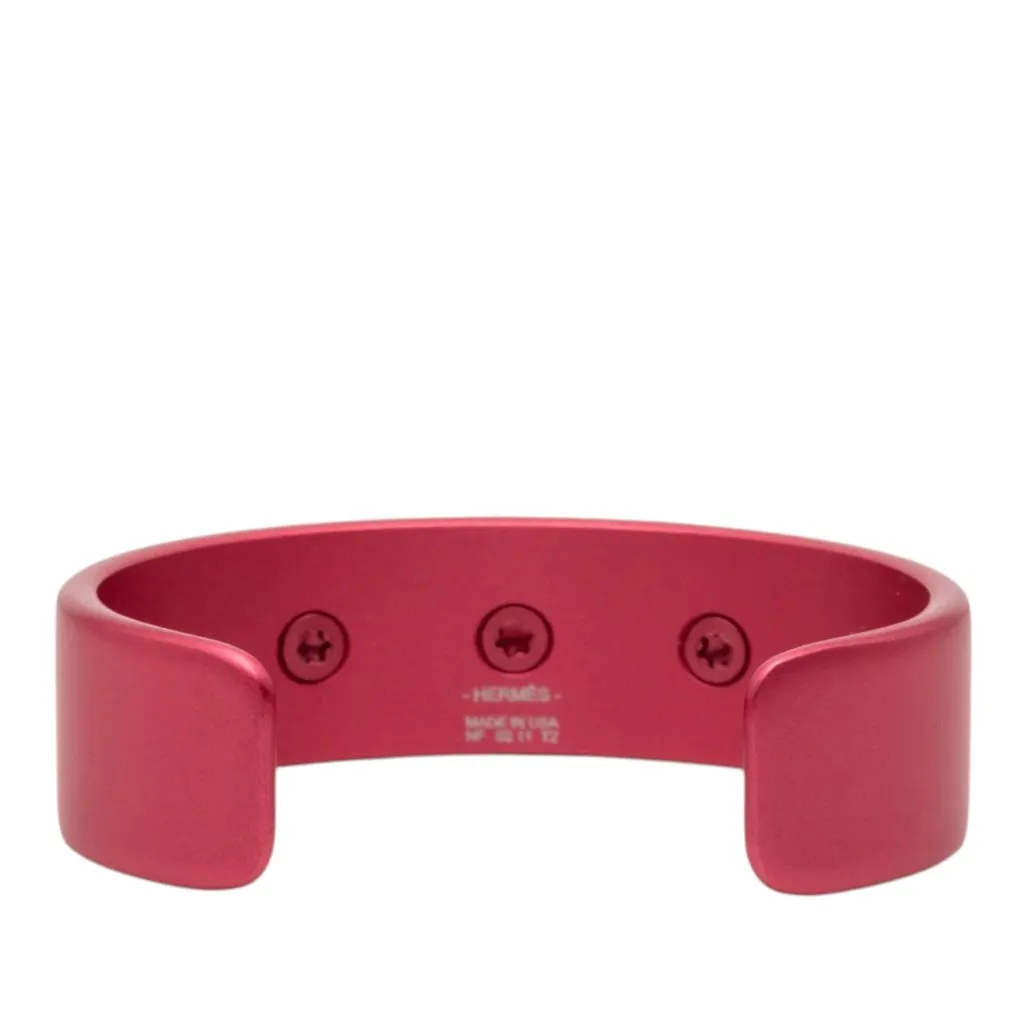 Hermès Aluminum Collier de Chien Medor Sunset Bracelet T2 Pink Metal Very good - Inside View