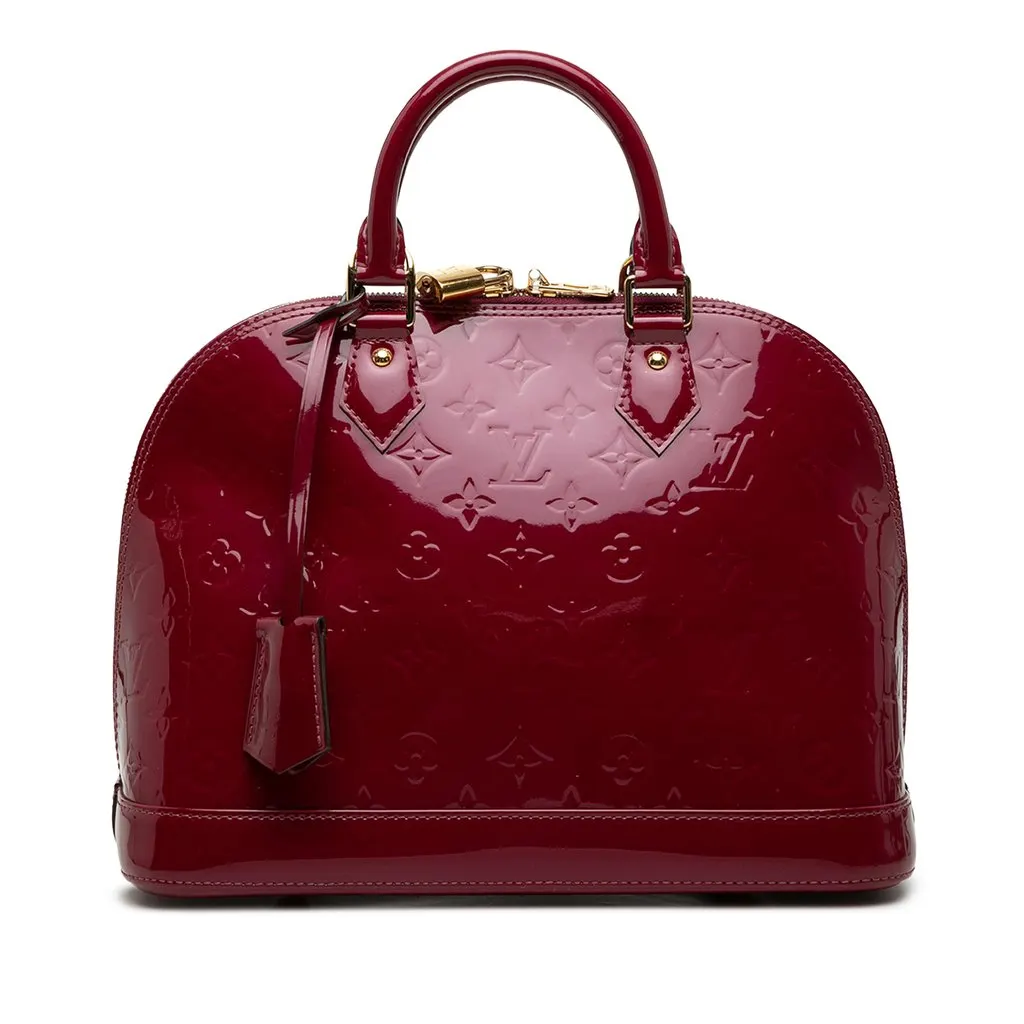 Louis Vuitton Monogram Vernis Alma PM Red Leather Very good - Front View