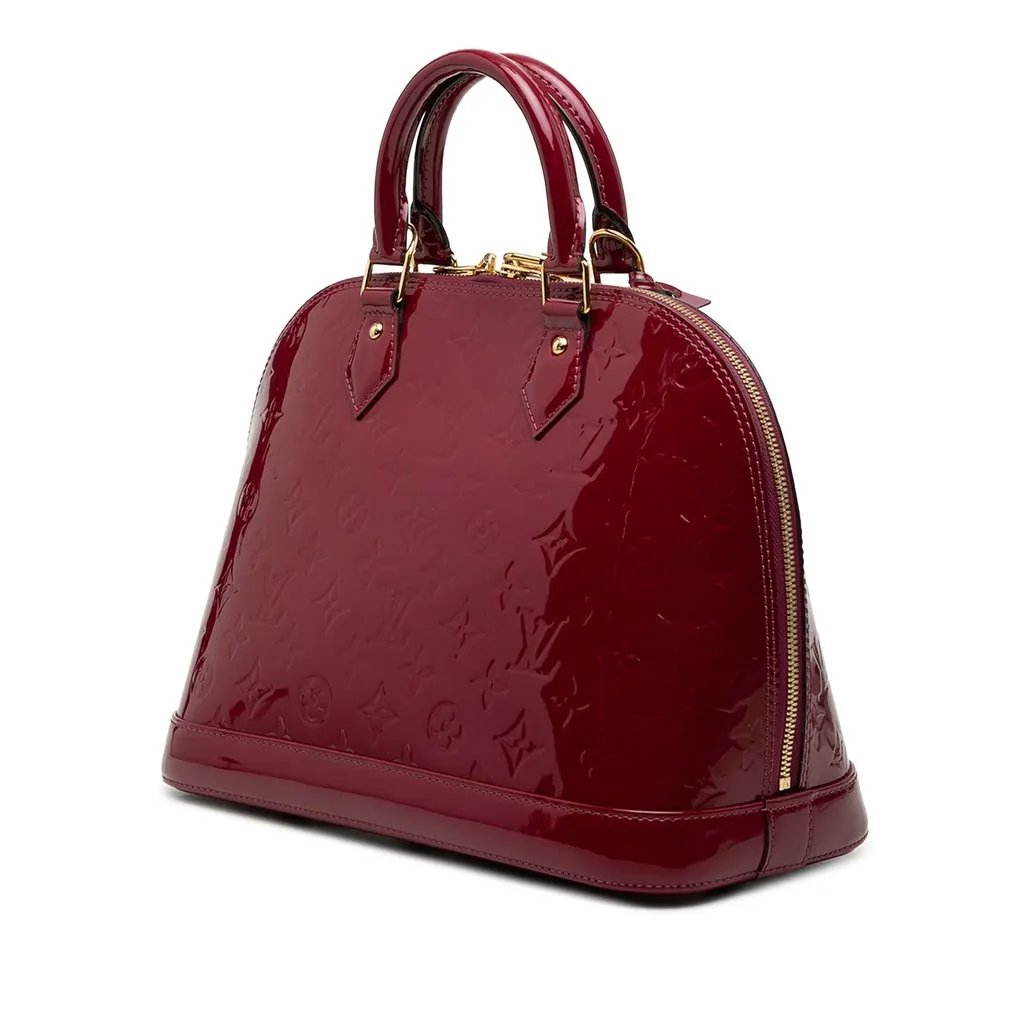 Louis Vuitton Monogram Vernis Alma PM Red Leather Very good - Back View