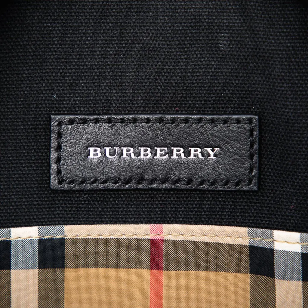 Burberry Cartoon House Check Round Crossbody Beige Very good - Box View