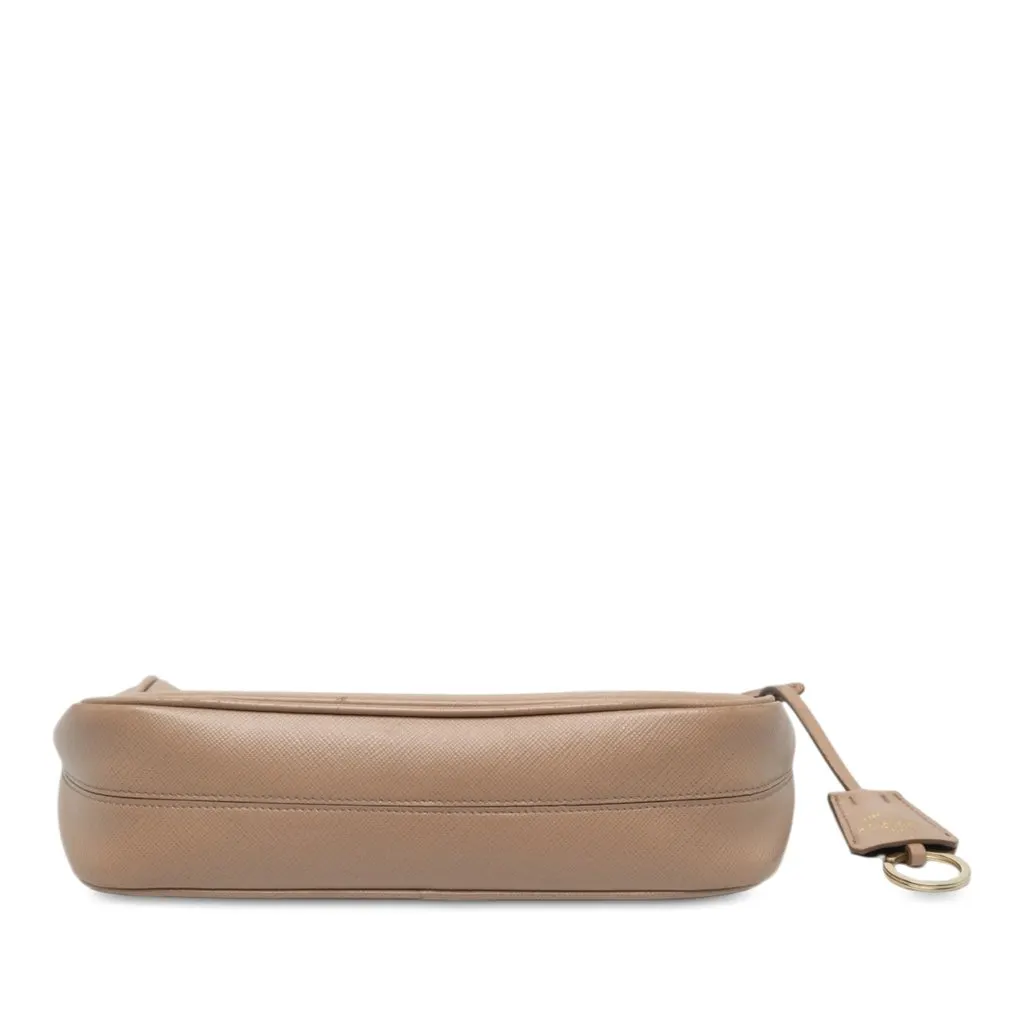 Prada Saffiano Lux Re Edition 2005 Satchel Beige Leather Good - Inside View
