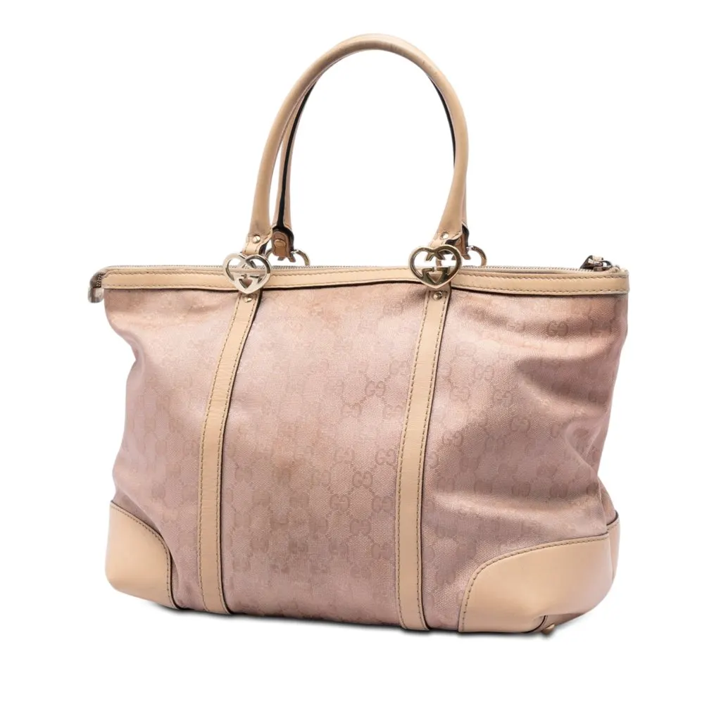 Gucci GG Metallic Canvas Lovely Tote Pink Very good - Back View