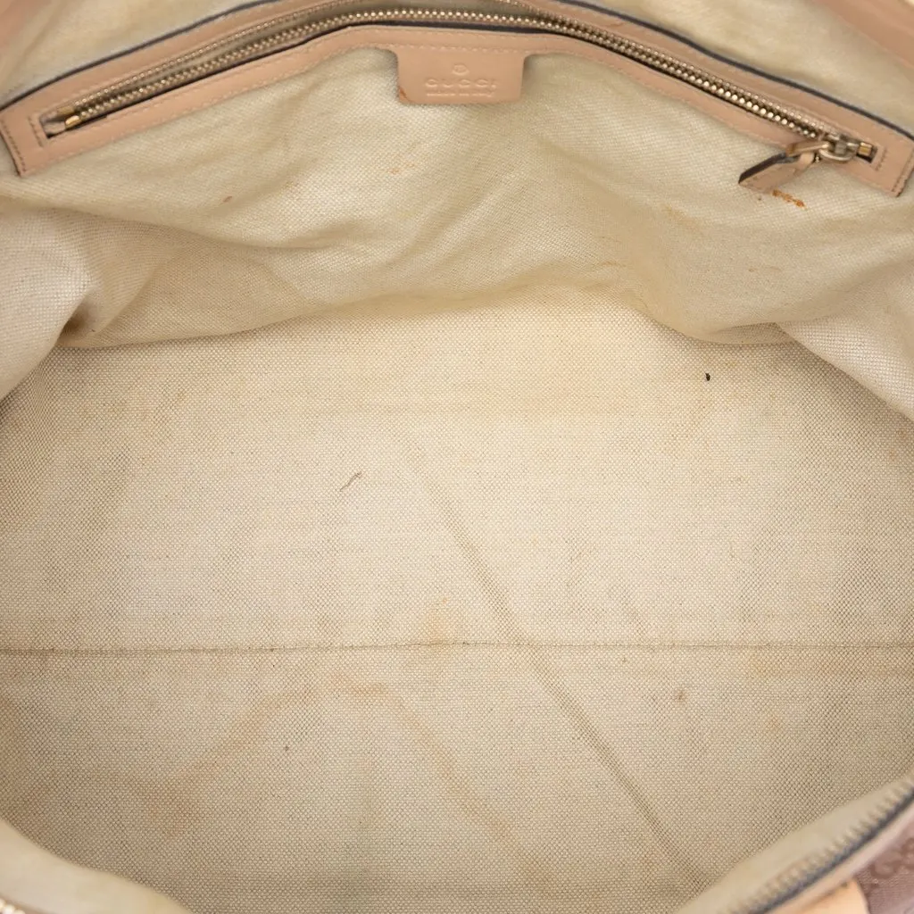 Gucci GG Metallic Canvas Lovely Tote Pink Very good - Model View