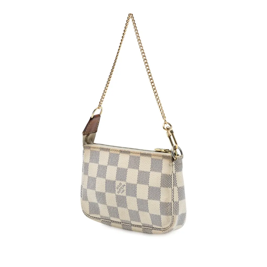 Louis Vuitton Damier Azur Mini Pochette Accessoires White Very good - Back View