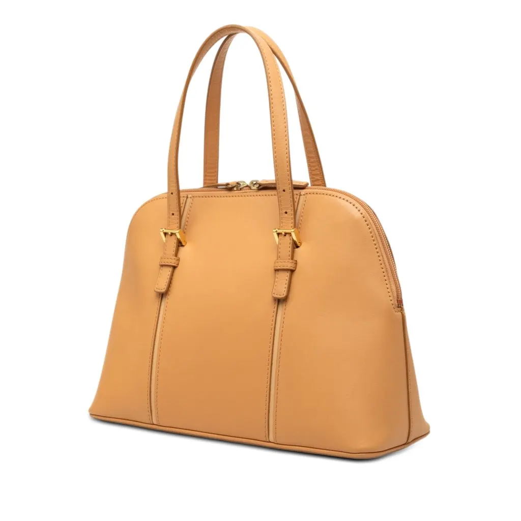 Burberry Leather Handbag Brown Leather Very good - Back View