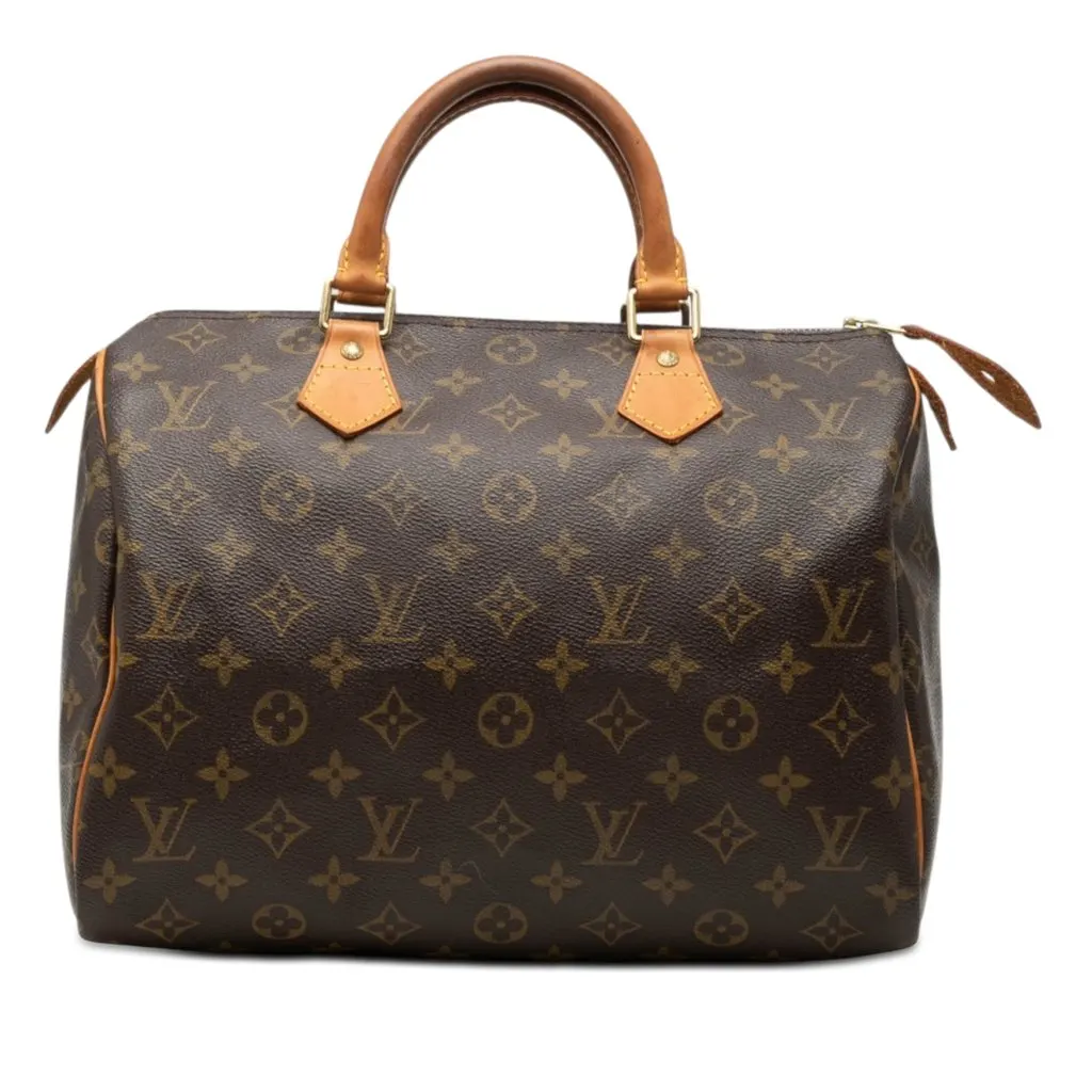 Louis Vuitton Monogram Speedy 30 Brown Good - Front View