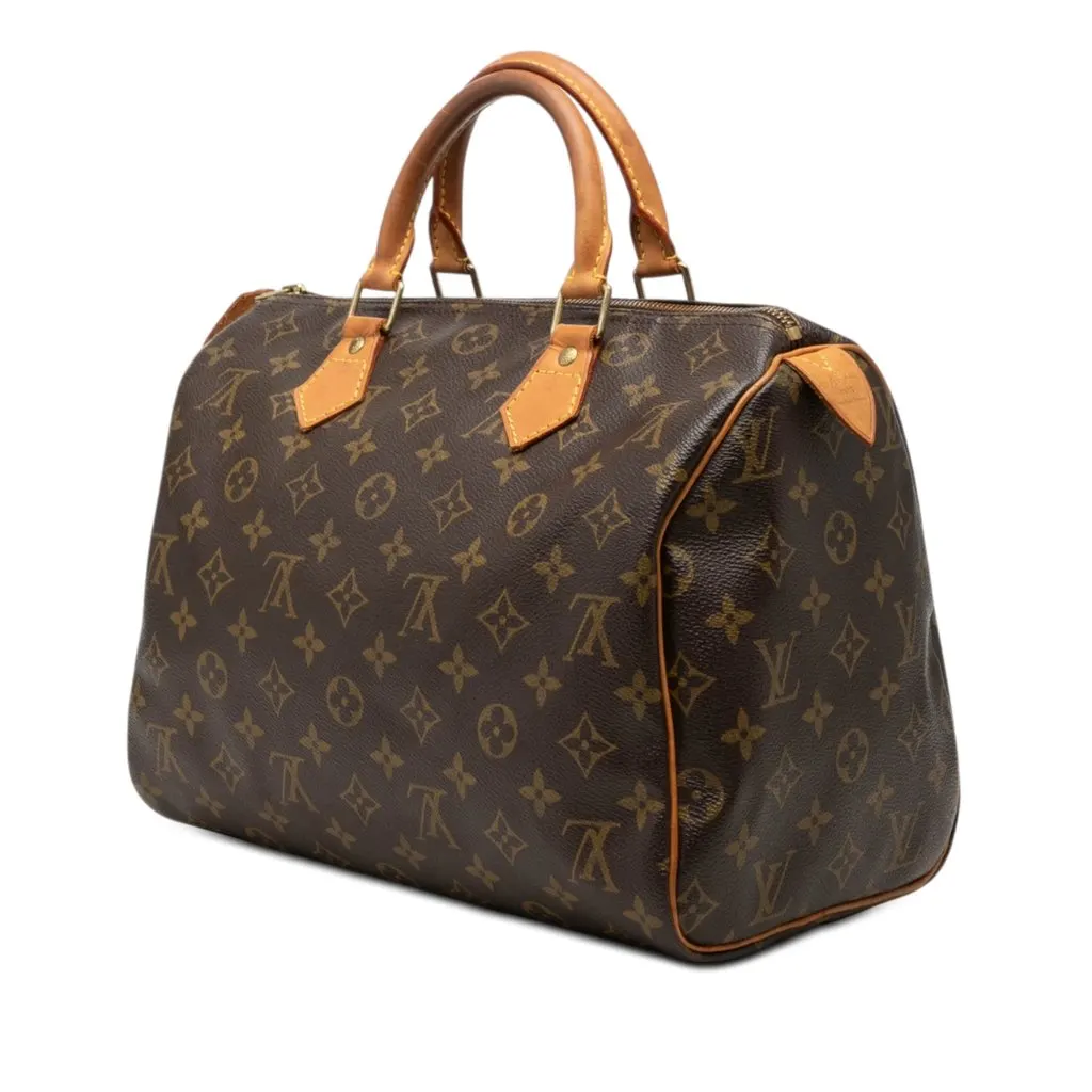 Louis Vuitton Monogram Speedy 30 Brown Good - Back View