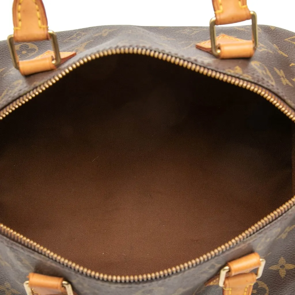Louis Vuitton Monogram Speedy 30 Brown Good - Model View