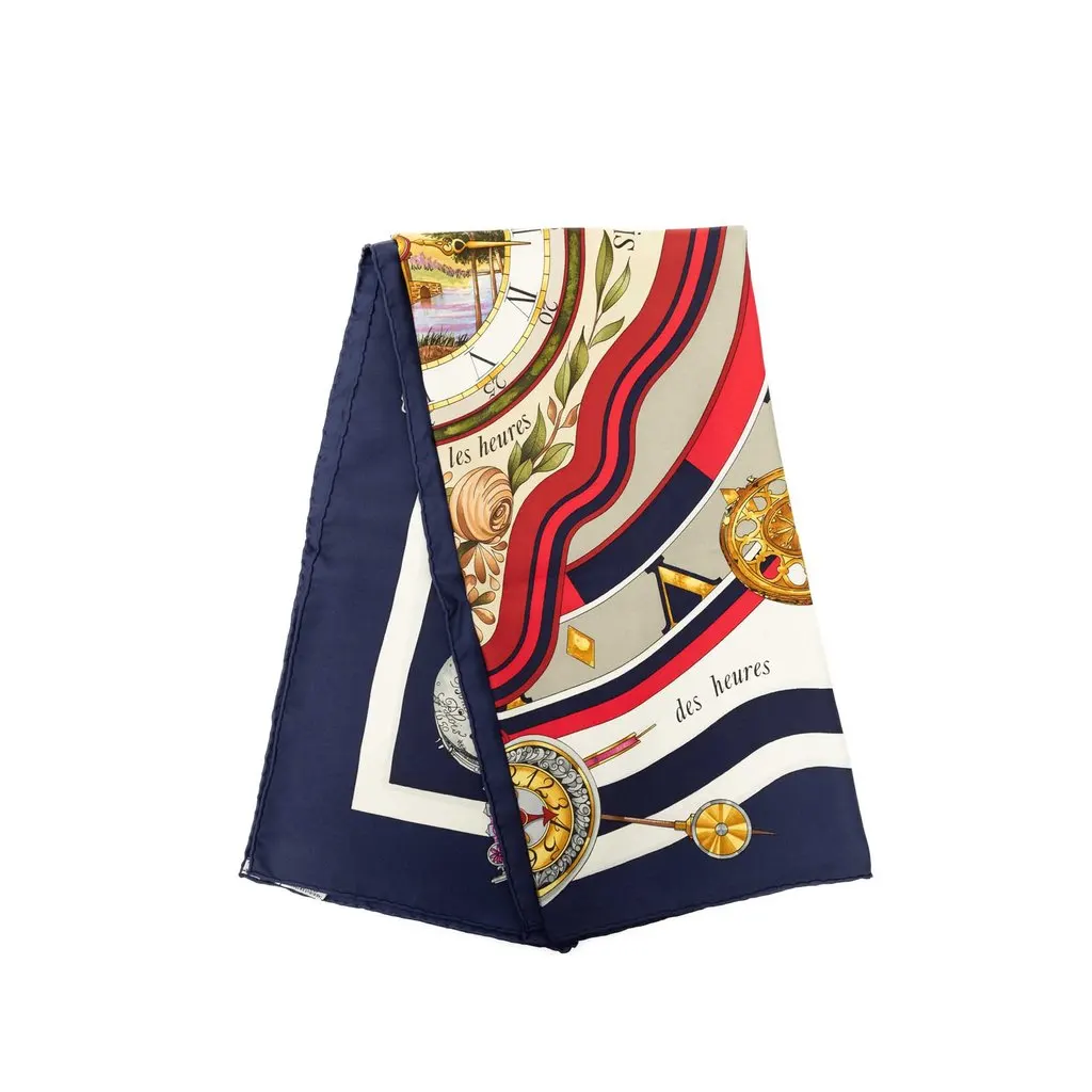 Hermès Parmi Les Fleurs Je Compte Les Heures Silk Scarf 90