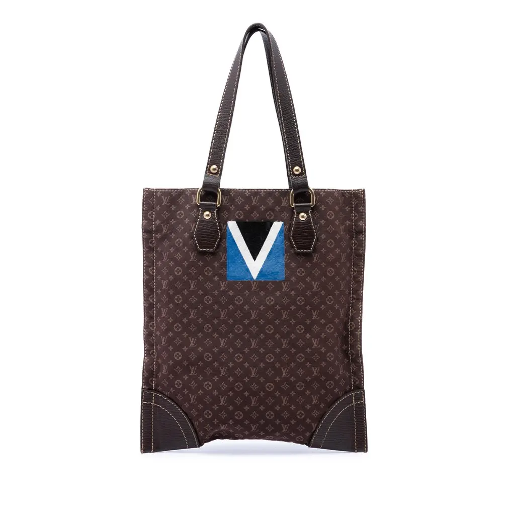 Louis Vuitton Monogram Mini Lin Cabas Tanger Brown Very good - Front View